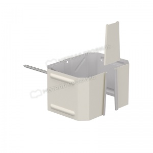 Держатель трубы 76*120 (на кирпич) RAL-9010 белый