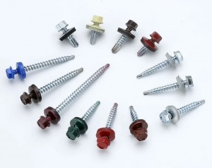 Саморез шайба EPDM 4,8*35 RAL 5005 - синий, Китай