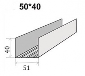 Профиль направляющий UW 50 0,5мм (3м)