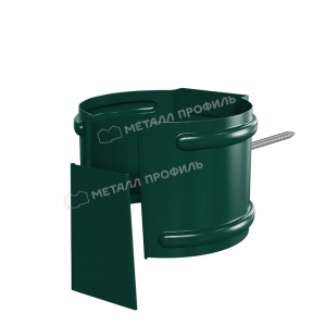 Держатель трубы D100 (на кирпич) RAL-6005 зеленый