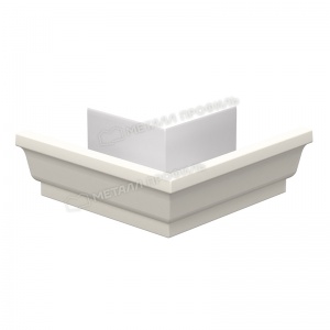 Угол желоба 120*86 наружный RAL-9010 белый