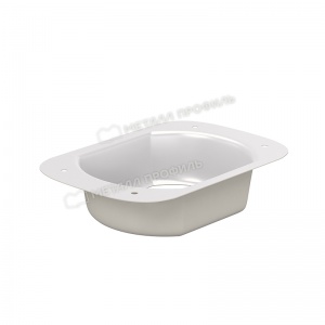 Воронка выпускная 76*120 RAL-9010 белый