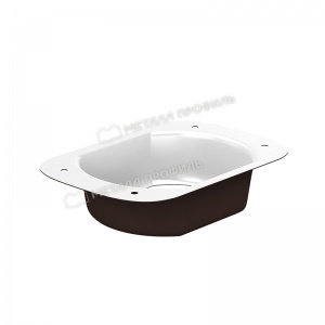 Воронка выпускная 76*102 RAL-8017 коричневый