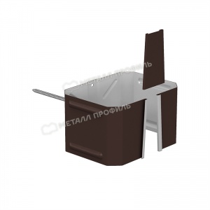 Держатель трубы 76*120 (на кирпич) RAL-8017 коричневый