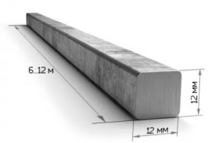 Квадрат 12 мм ст. 3 ПС
