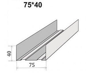 Профиль направляющий UW 75 0,5мм (3м)