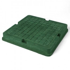 Люк полимерно-песчаный квадратный 1,5тн 700х700 зеленый