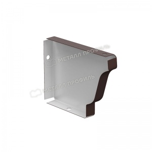Заглушка желоба 120*86 правая RAL-8017 коричневый