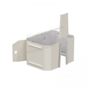 Держатель трубы 76*102 (на дерево) RAL-9010 белый