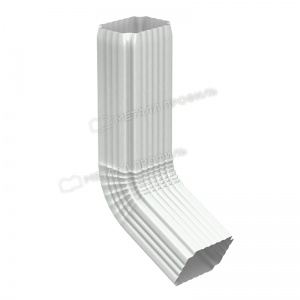 Колено трубы 76*102 (60 градусов) RAL-9010 белый