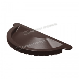 Заглушка желоба D125 RAL-8017 коричневый